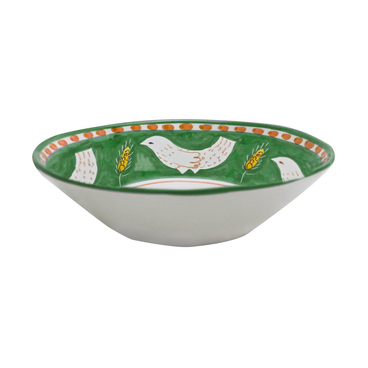 Piuma dyb tallerken, Ø23 cm - Grøn